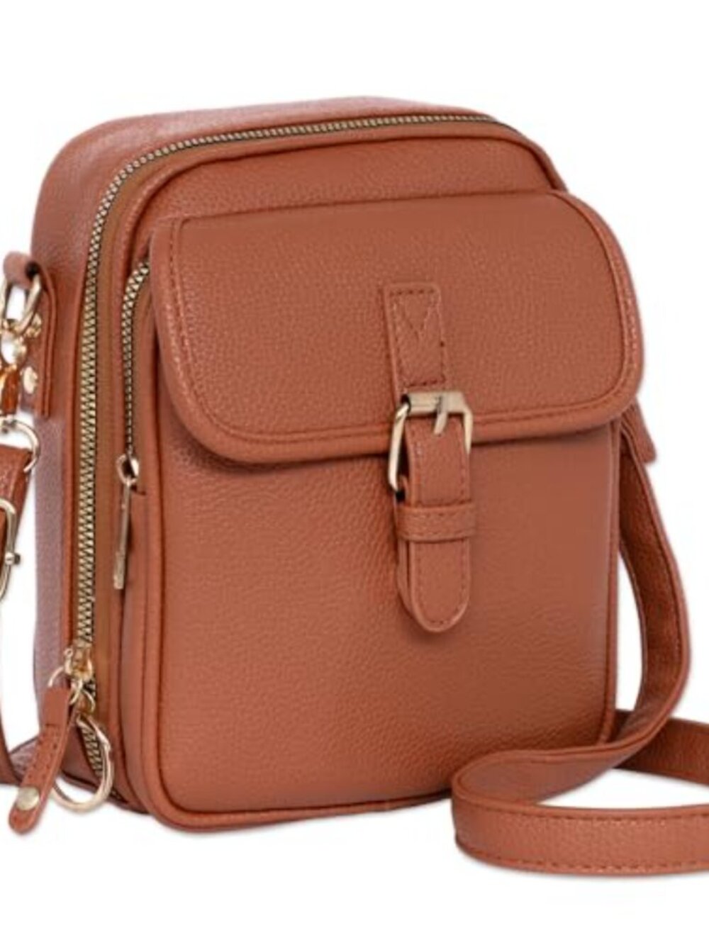 Small Crossbody Bag Vegan Leather Messenger Anti-theft 10 Card Slots Phone Purse